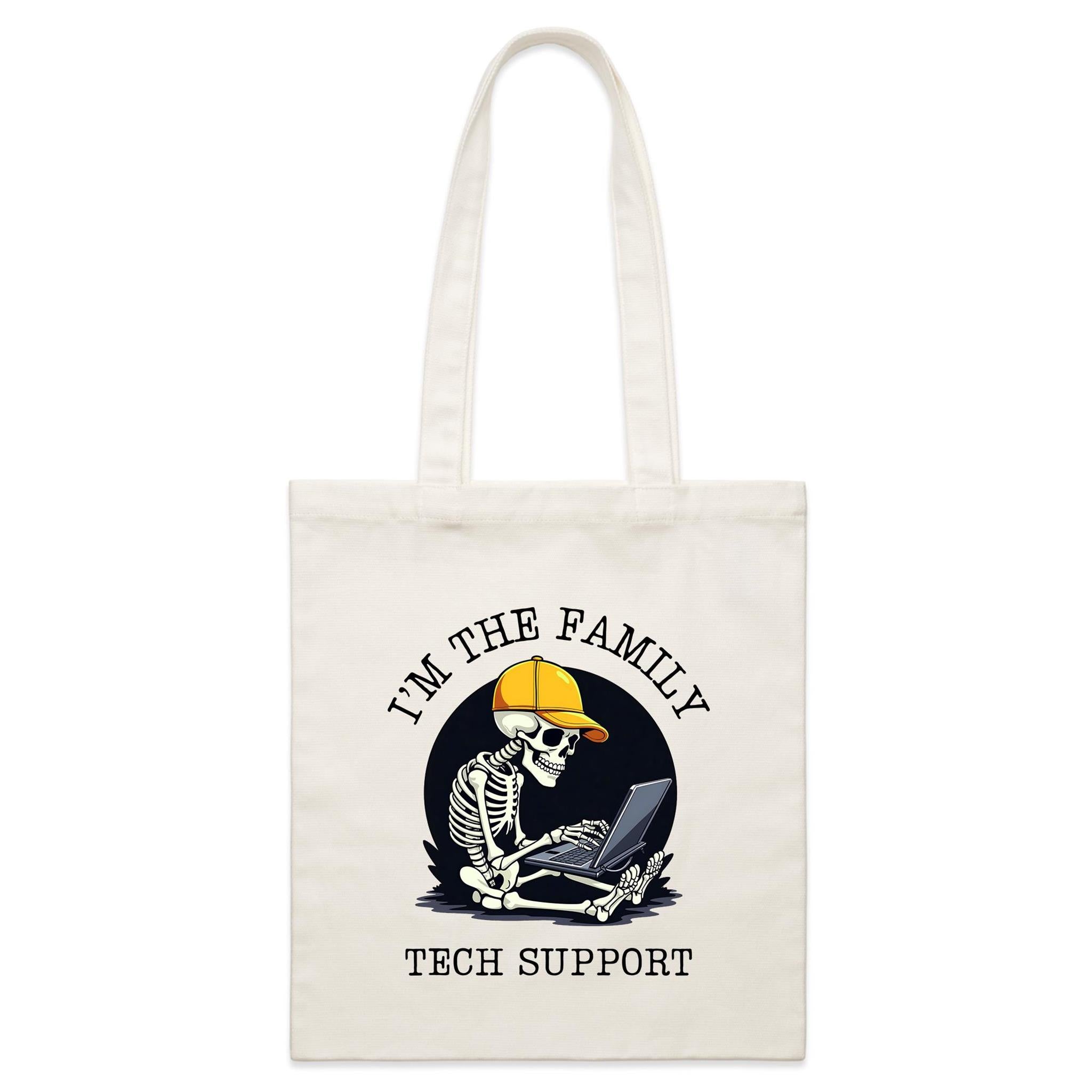 I'm The Family Tech Support - Parcel Canvas Tote Bag Default Title Small Tote Bag Printed In Australia Tech