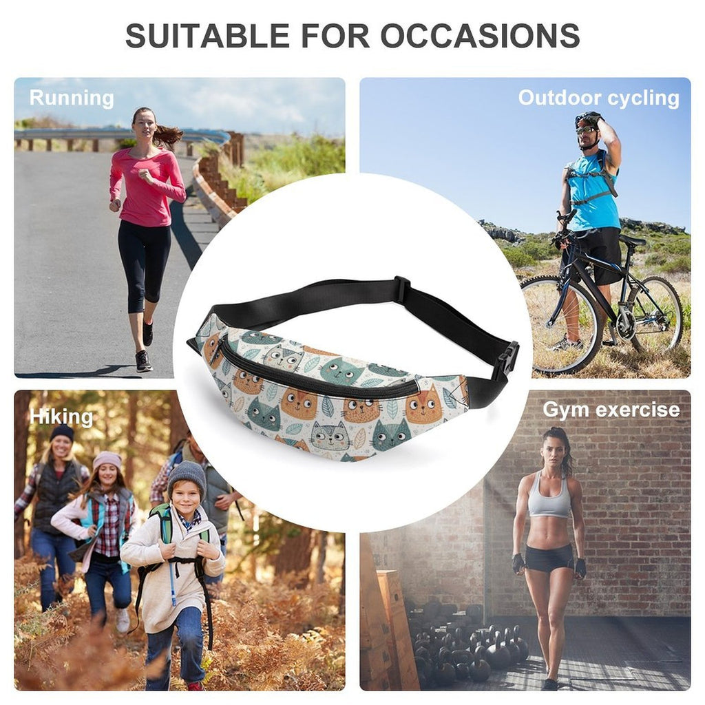 Cute Cat Faces - Bum Bag / Fanny Pack