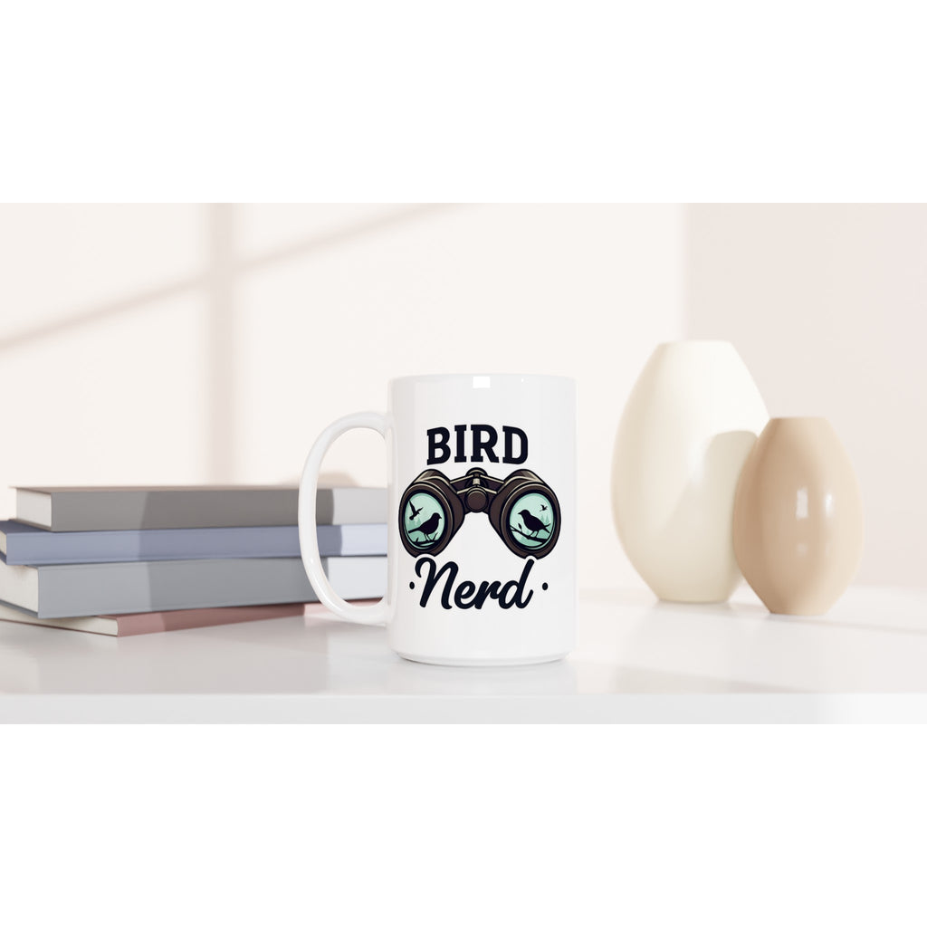 Bird Nerd - White 15oz Ceramic Mug 15oz Mug animal Globally Fulfilled
