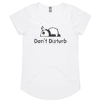 Panda, Don't Disturb - Womens Scoop Neck T-Shirt White Womens Scoop Neck T-shirt animal Printed In Australia