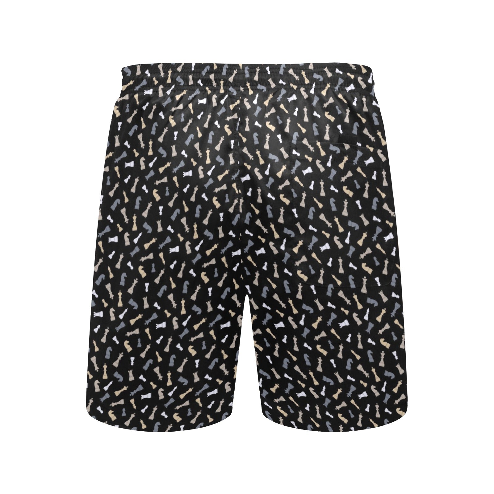 Chess Pattern Men's Mid-Length Beach Shorts Men's Mid-Length Beach Shorts Chess Games Printed Offshore