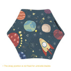 Rocket and Planets In Space Kids Safe Round Corner Umbrella Kids Safe Round Corner Umbrella Printed Offshore Space