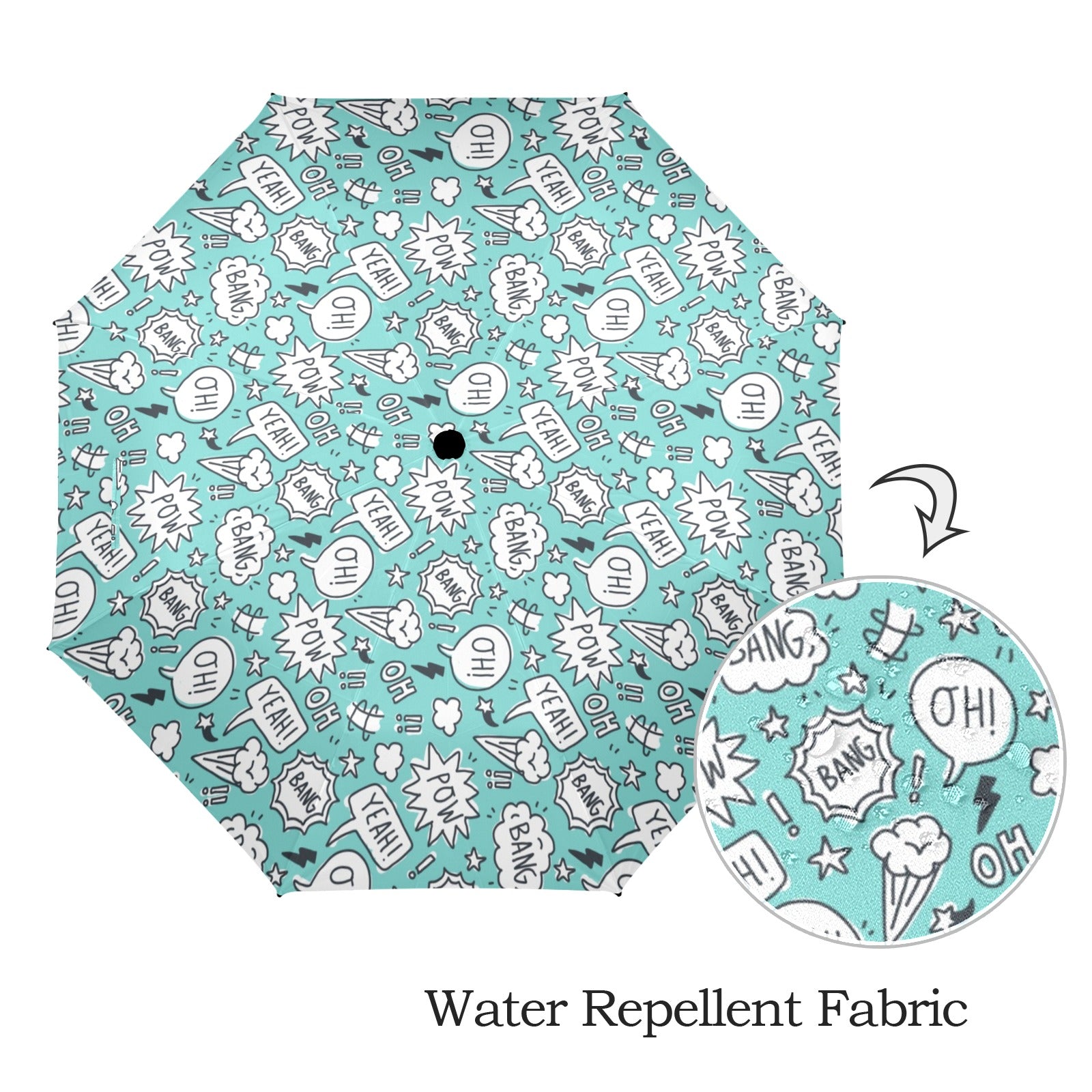 Comic Book Speech Bubbles - Semi-Automatic Foldable Umbrella (Model U12) Semi-Automatic Foldable Umbrella (U12)