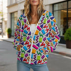 Graphic 80's Women's Full-Zip Hoodie