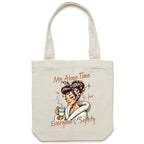 My Alone Time Is For Everyone's Safety Canvas Tote Bag Cream One Size Tote Bag Printed In Australia