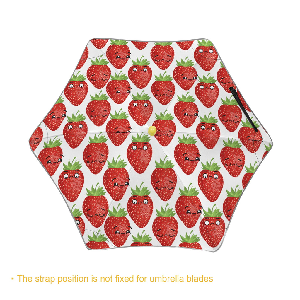 Strawberry Characters Kids Safe Round Corner Umbrella Kids Safe Round Corner Umbrella Food Printed Offshore