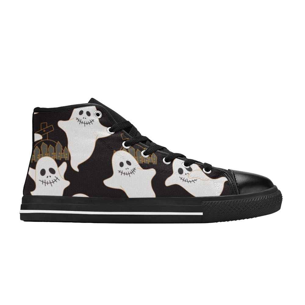 Scary Ghosts - Men's High Top Canvas Shoes