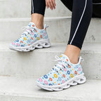 Abstract Cute Flowers Women's Twisted Sole Sneakers