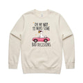 On My Way To Make Some Bad Decisions, Goose AS Colour Stencil Crew Sweatshirt Unisex Ecru Sweatshirt animal Printed In Australia