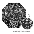 Monsters In Black And White - Semi-Automatic Foldable Umbrella (Model U12) Semi-Automatic Foldable Umbrella (U12)