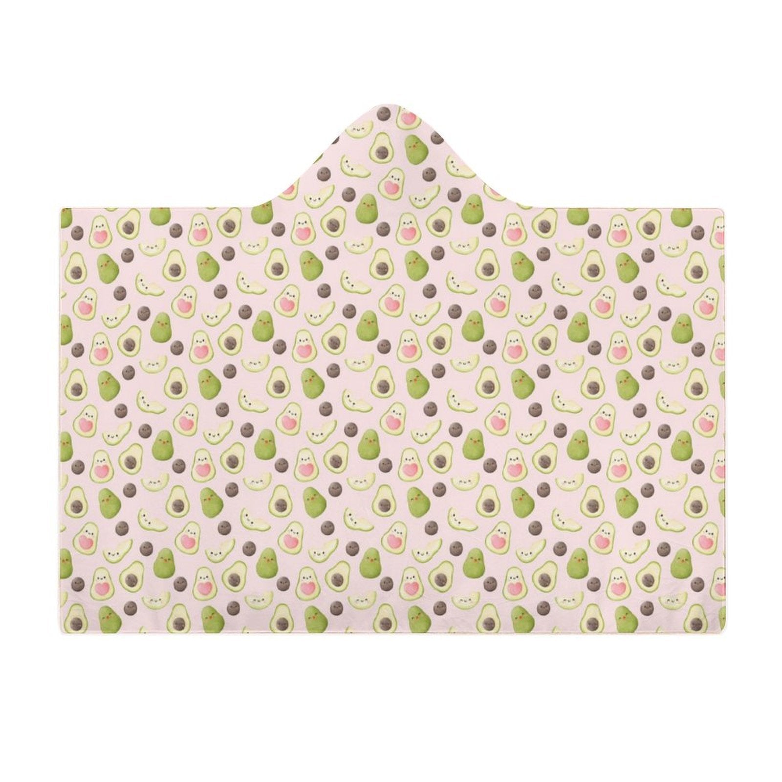 Avocado Love Kids Hooded Blanket 100cm x 130cm Kids Hooded Blanket Food Printed Offshore