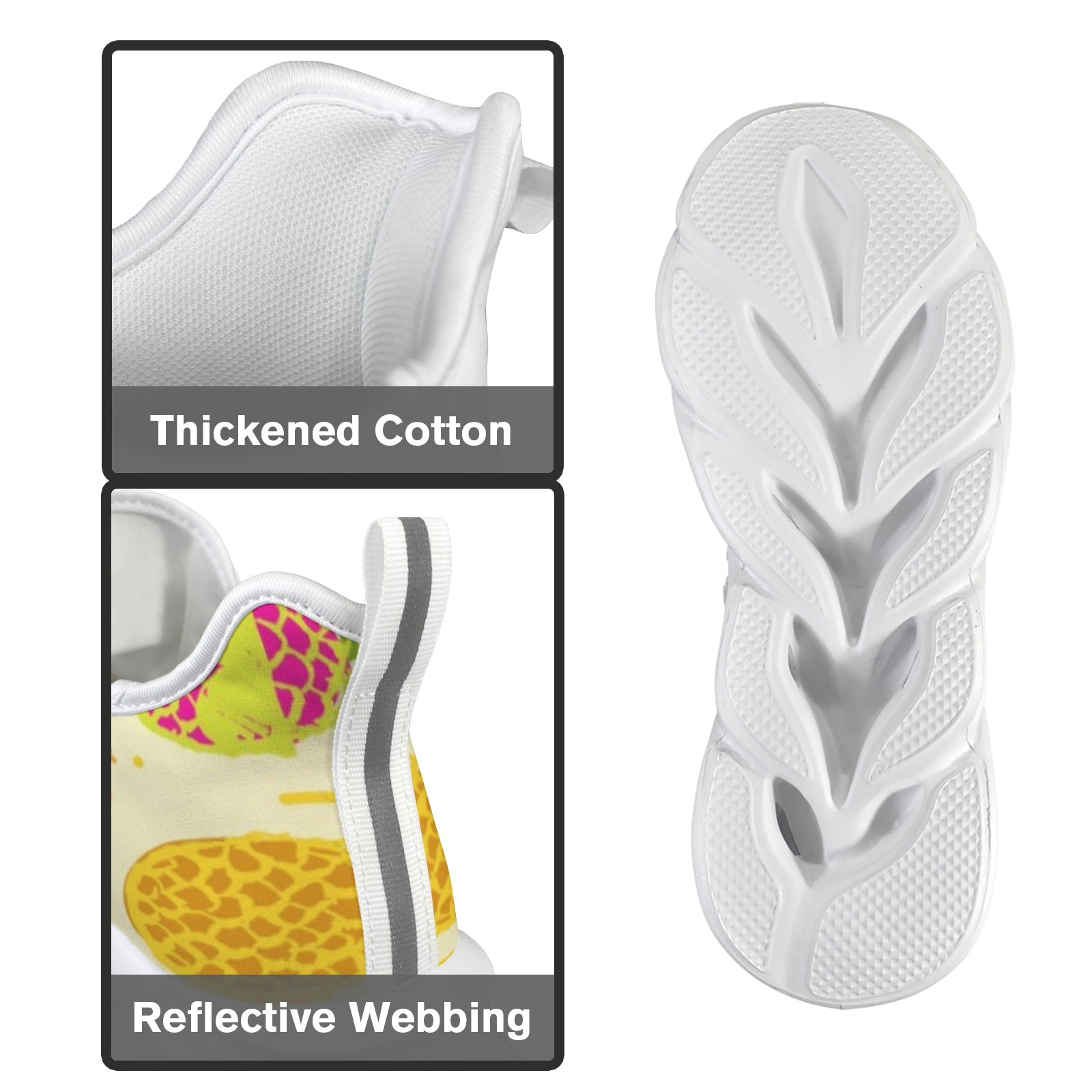 Funky Pineapples Women's Twisted Sole Sneakers