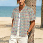 Butterfly Floral Men's Crinkle Hawaiian Shirt