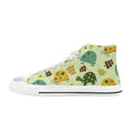 Retro Turtles Women's High Top Canvas Shoes US12 Womens Classic High Top Shoes Printed Offshore