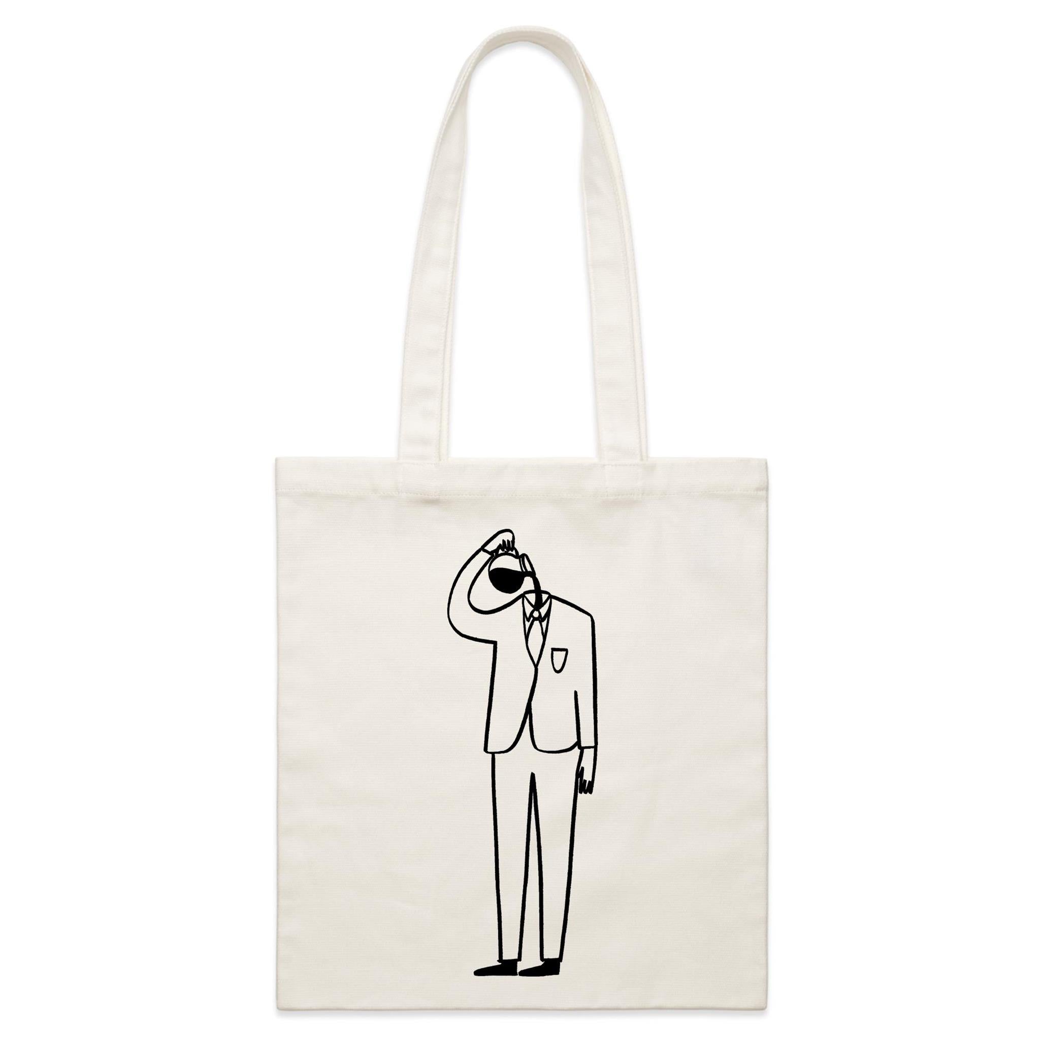 Coffee Brain - Parcel Canvas Tote Bag Default Title Small Tote Bag Coffee Printed In Australia