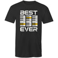 Piano Keyboard, Best Dad Ever - Mens T-Shirt Black Mens T-shirt Dad Music Printed In Australia
