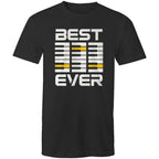 Piano Keyboard, Best Dad Ever - Mens T-Shirt Black Mens T-shirt Dad Music Printed In Australia