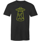 Alien Abduction - Mens T-Shirt Black Mens T-shirt Printed In Australia Sci Fi