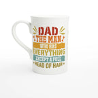 Personalised Dad, The Man Who Has Everything Except A Full Head Of Hair White 10oz Porcelain Slim Mug Default Title Personalised Porcelain Mug Dad Globally Fulfilled