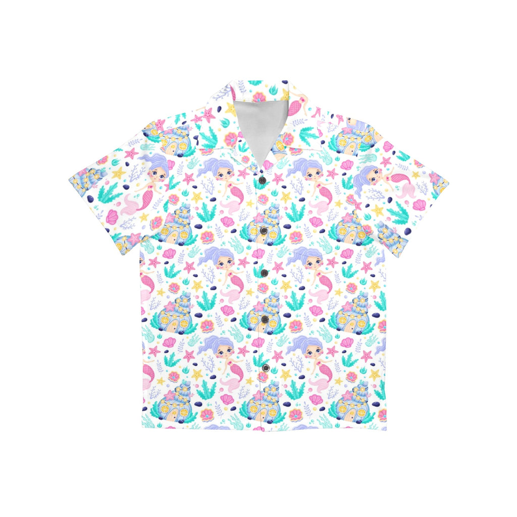Mermaid World Junior Kids Hawaiian Shirt