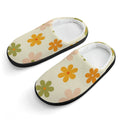Cute Daisies Kids Cotton Slippers black Kids Cotton Slippers Plants Printed Offshore