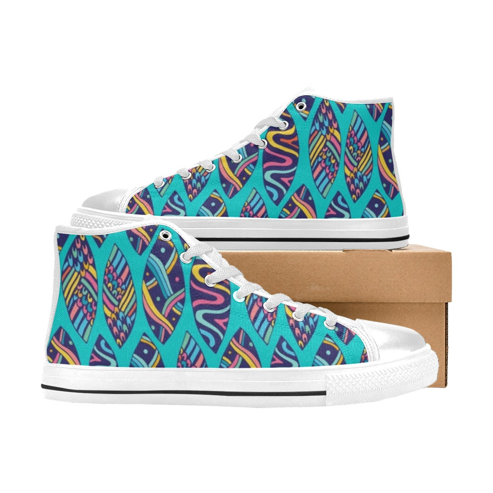 Aloha Surfboards - Kids High Top Canvas Shoes