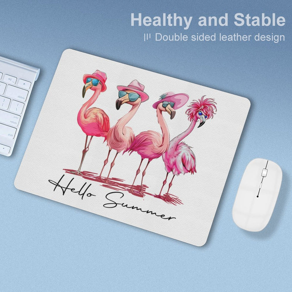 Flamingo, Hello Summer Leather Mouse Pad Leather Mouse Pad animal Printed Offshore