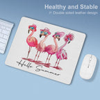Flamingo, Hello Summer Leather Mouse Pad Leather Mouse Pad animal Printed Offshore