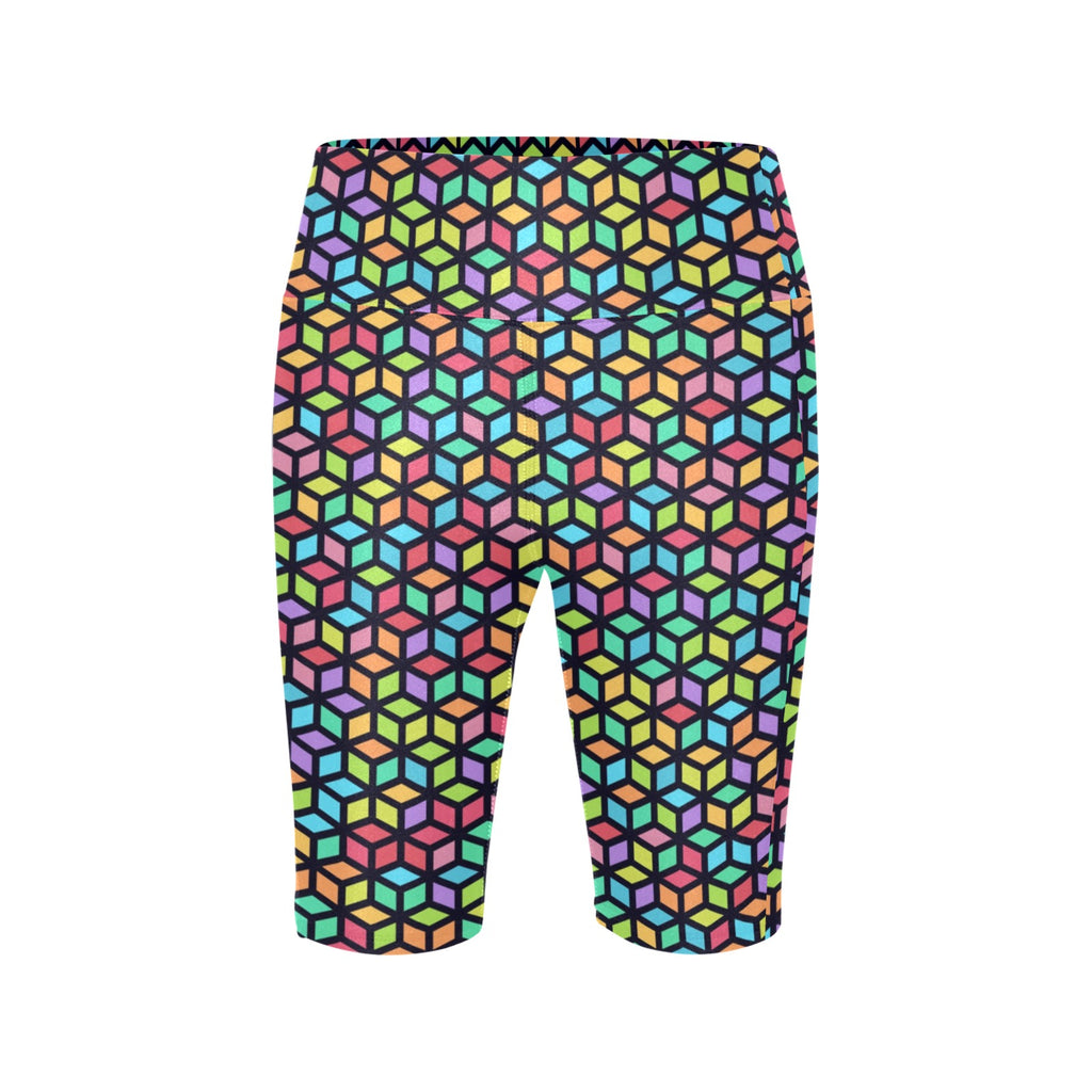 Tesselate Women's Bike Shorts With Side Pockets Women's Bike Shorts Printed Offshore