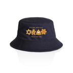 Gingerbread - Christmas AS Colour Bucket Hat Navy One Size Christmas Bucket Hat Christmas Printed In Australia
