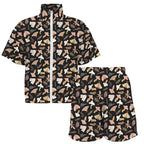 Magic Moth Women's Windbreaker Short Set Women's Windbreaker Short Set animal Printed Offshore