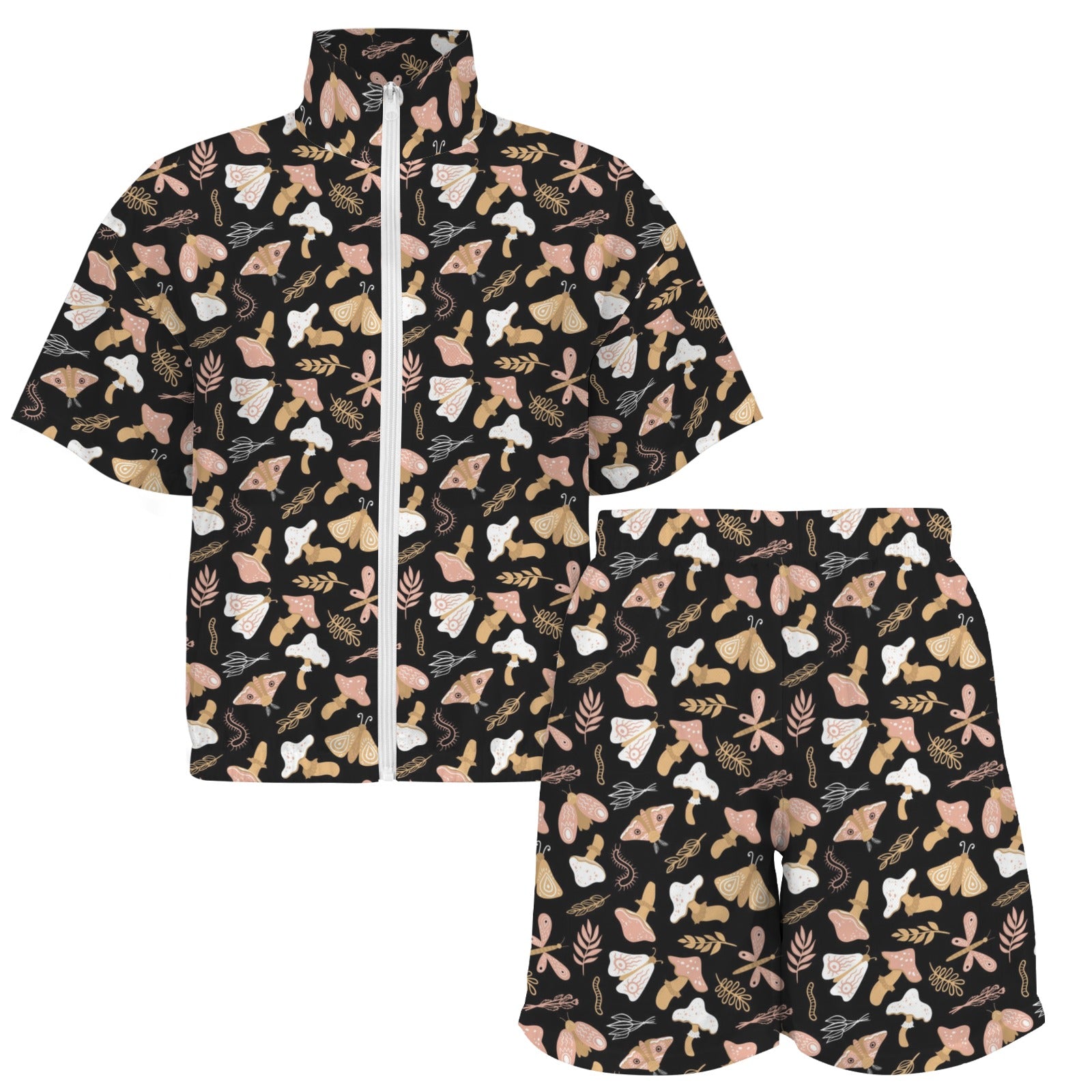 Magic Moth Women's Windbreaker Short Set Women's Windbreaker Short Set animal Printed Offshore