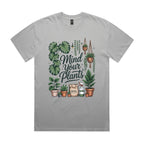 Mind Your Plants AS Colour Heavy Faded Tee Unisex Faded storm Heavy Faded T-shirt Plants Printed In Australia