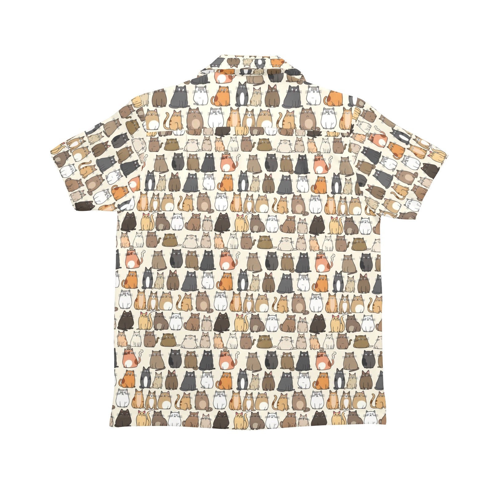 Lots Of Cats Senior Kids Hawaiian Shirt Senior Kids Hawaiian Shirt 8-15 animal Printed Offshore