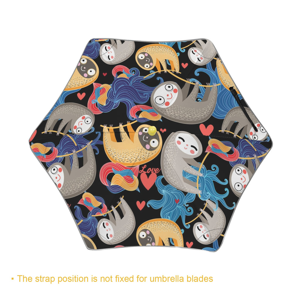 Sloths Kids Safe Round Corner Umbrella Kids Safe Round Corner Umbrella animal Printed Offshore