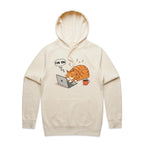 Cat Laptop, I'm OK - Mens Hoodie Ecru Mens Hoodie animal Printed In Australia Tech