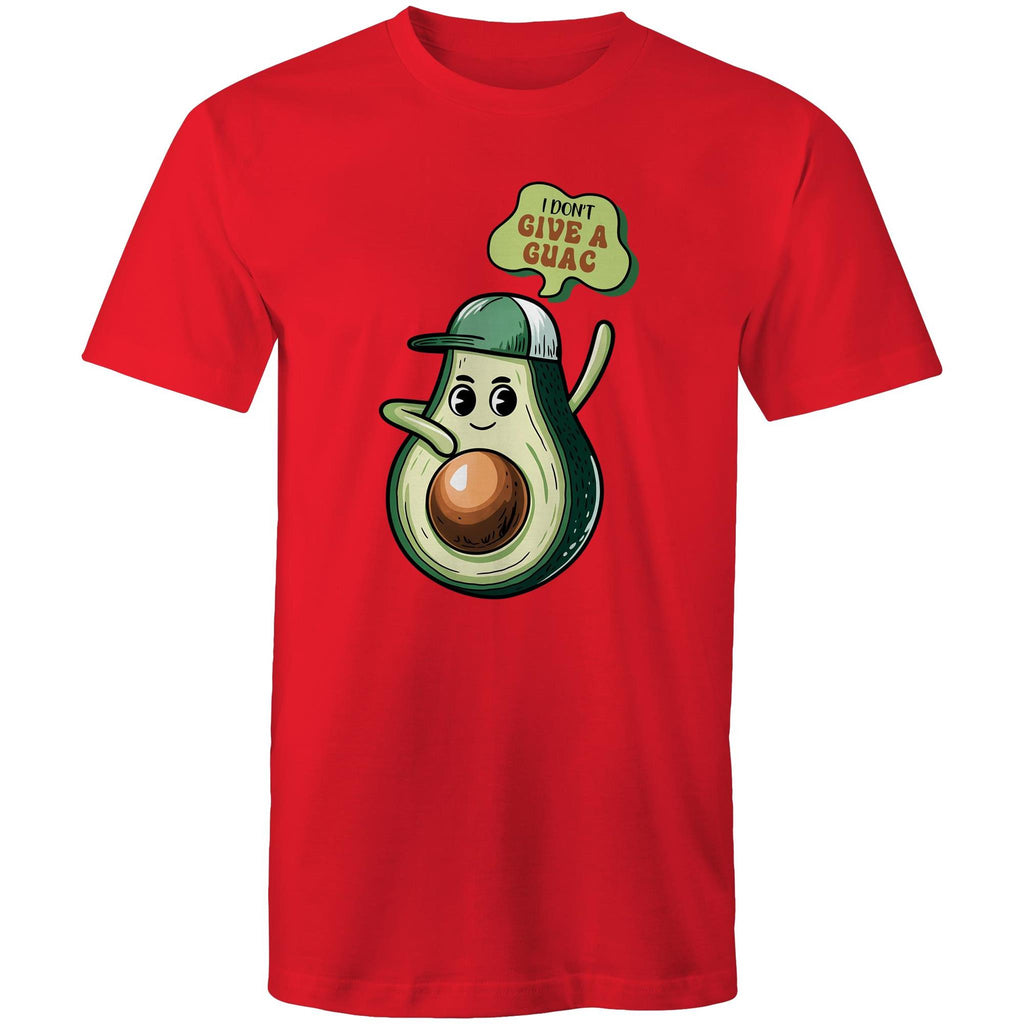 Avocado, I Don't Give A Guac - Mens T-Shirt Red Mens T-shirt Food Printed In Australia