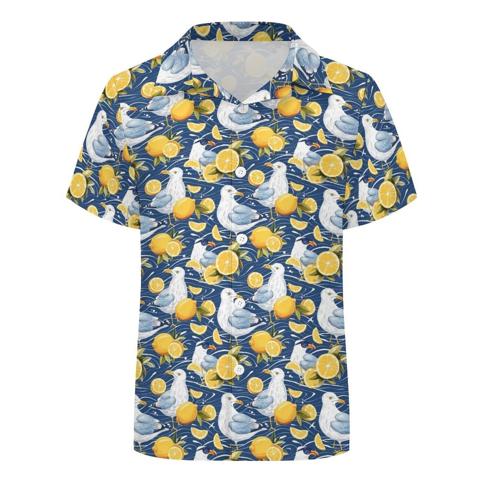 Lemon Seagull Kids Youth Short Sleeve Button Up Shirt