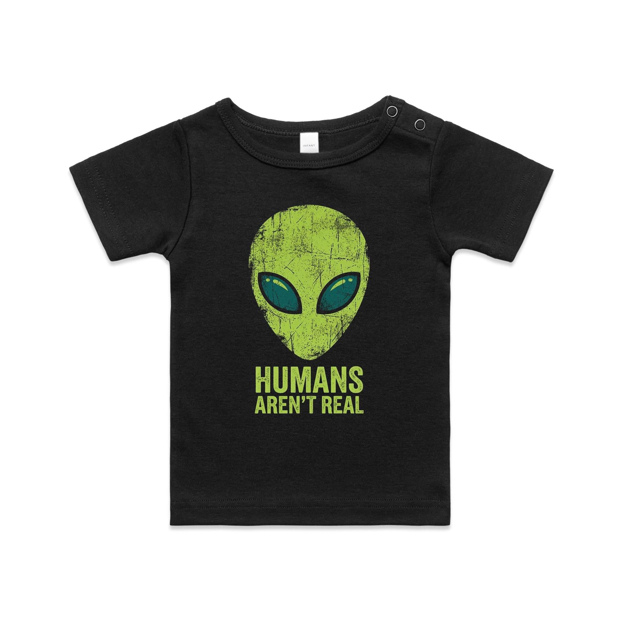 Alien, Humans Aren't Real AS Colour Baby T-shirt