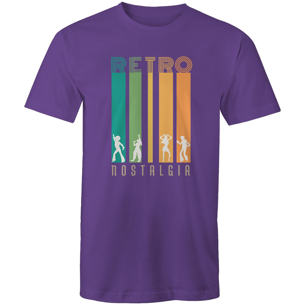 Retro Nostalgia - Mens T-Shirt Purple Mens T-shirt Printed In Australia Retro