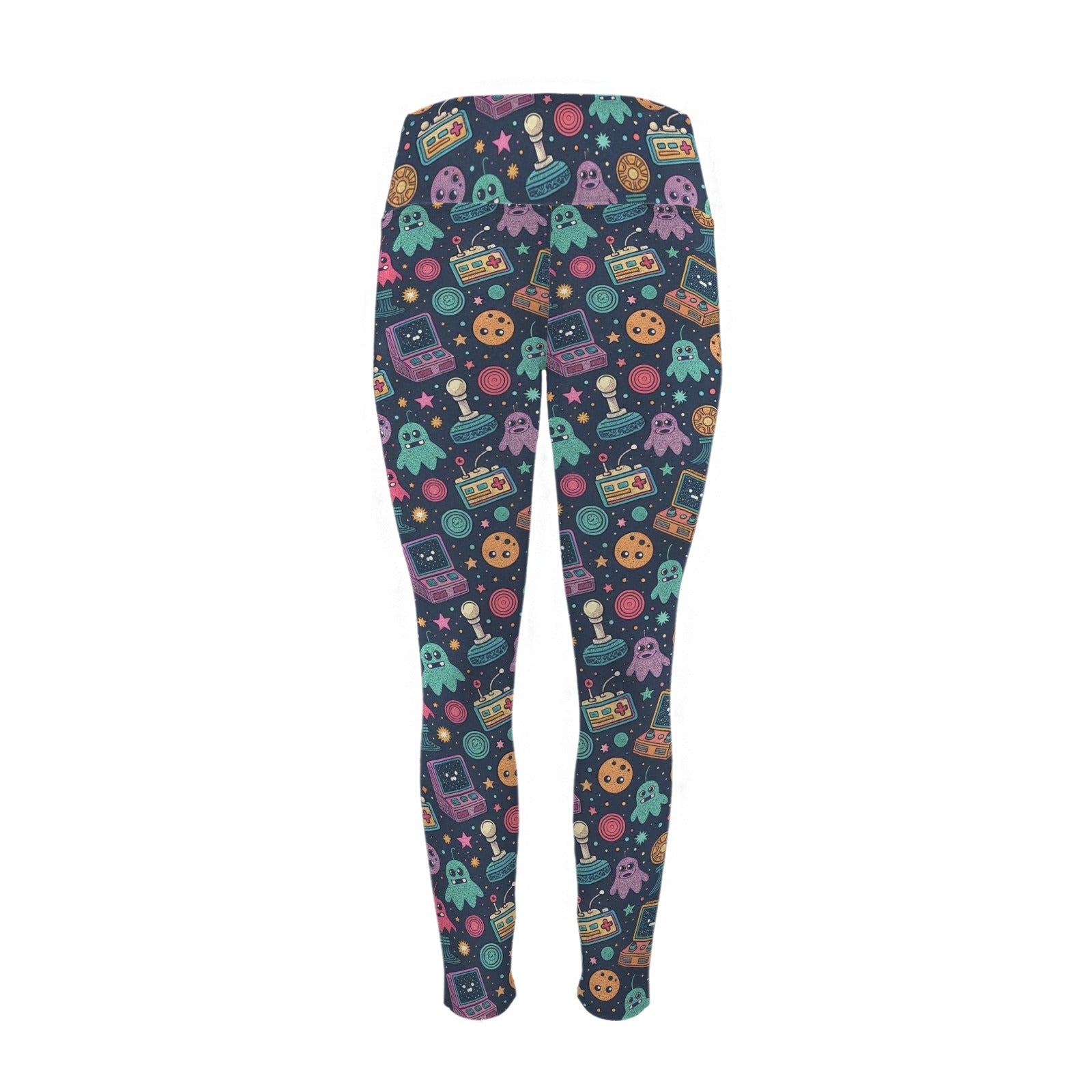 Space Arcade Women's High Waist Pockets Yoga Leggings Women's High Waist Pockets Yoga Leggings Games Printed Offshore