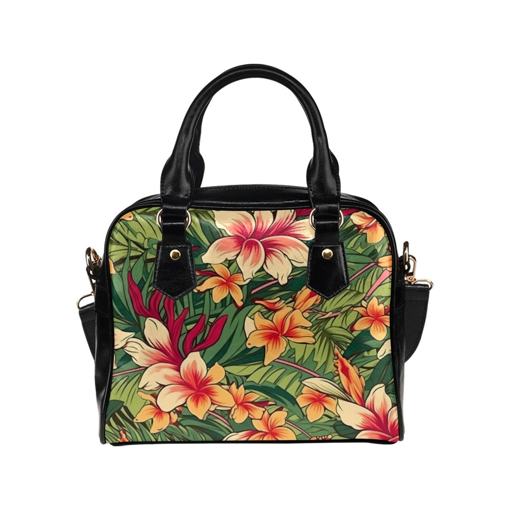 Vintage Hawaiian Floral Shoulder Handbag