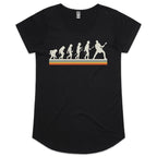 Guitar Player Evolution - Womens Scoop Neck T-Shirt Black Womens Scoop Neck T-shirt Music Printed In Australia