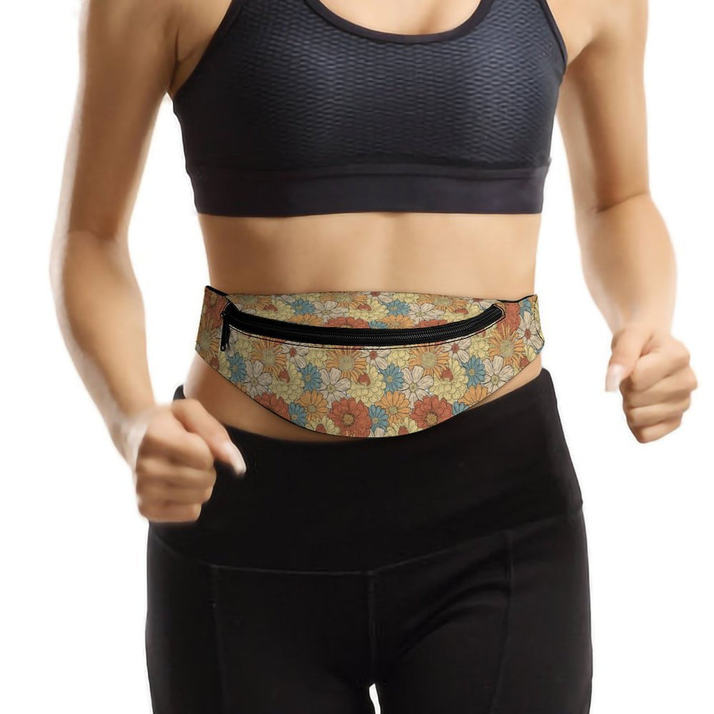 Vintage Retro Flower - Bum Bag / Fanny Pack