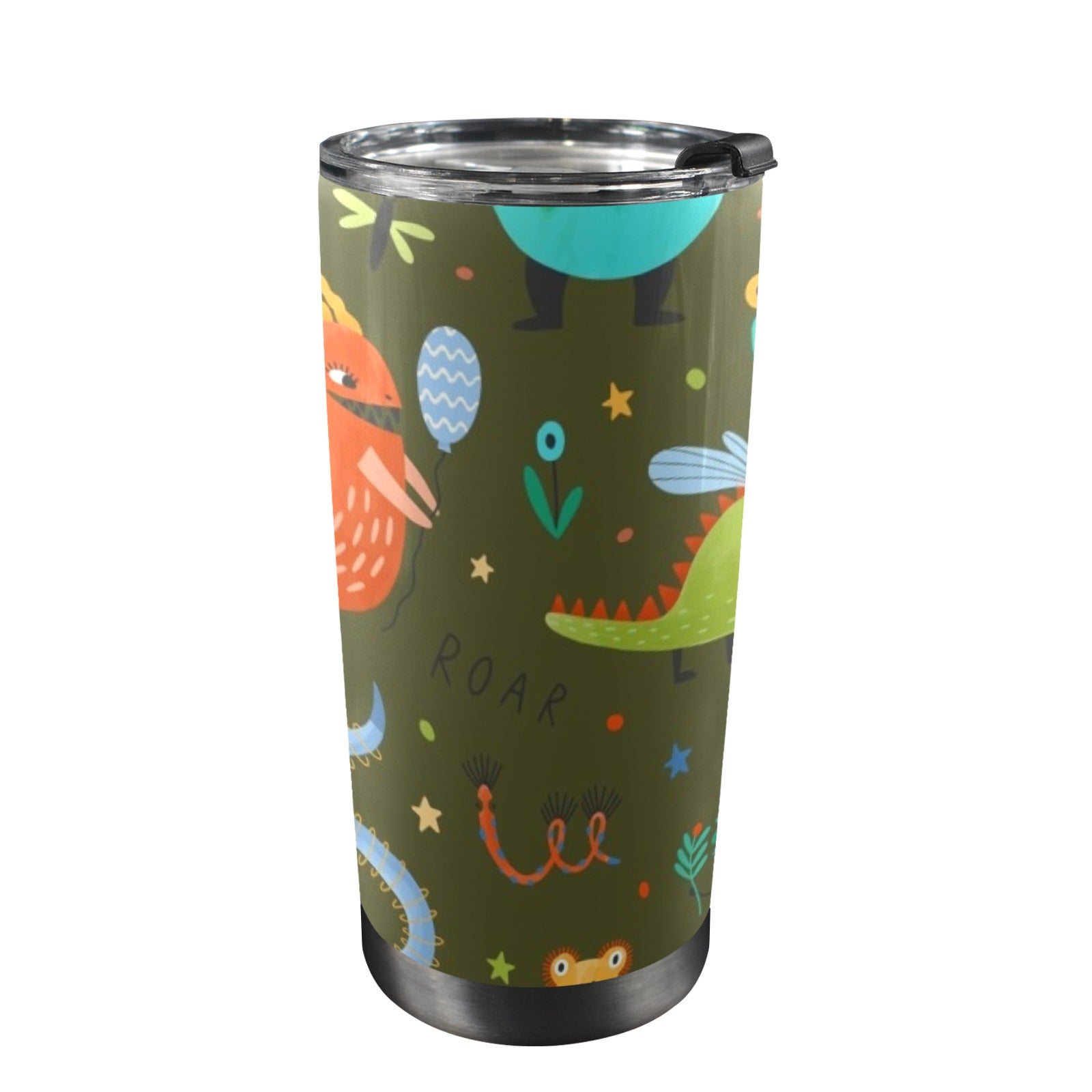 Monsters - 20oz Mobile Tumbler with Lid (Black Lock) One Size 20oz Travel Mug Printed Offshore Sci Fi