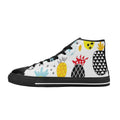 Crazy Pineapples Men's High Top Canvas Shoes US14 Men's Classic High Top Canvas Shoes Printed Offshore