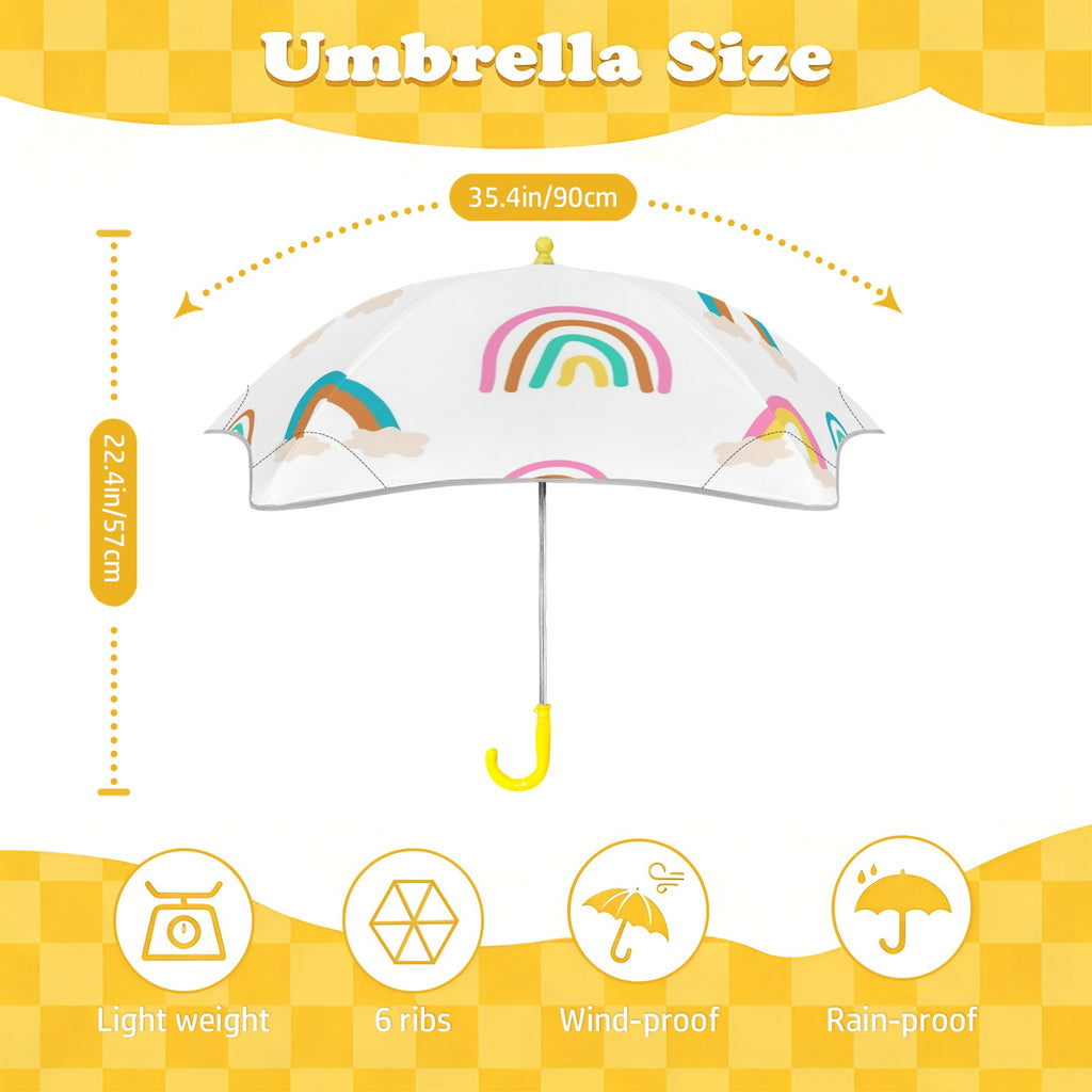 Cloud Rainbows Kids Safe Round Corner Umbrella Kids Safe Round Corner Umbrella Printed Offshore