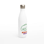 Never Skip Arm Day - White 17oz Stainless Steel Water Bottle White Water Bottle Fitness Globally Fulfilled