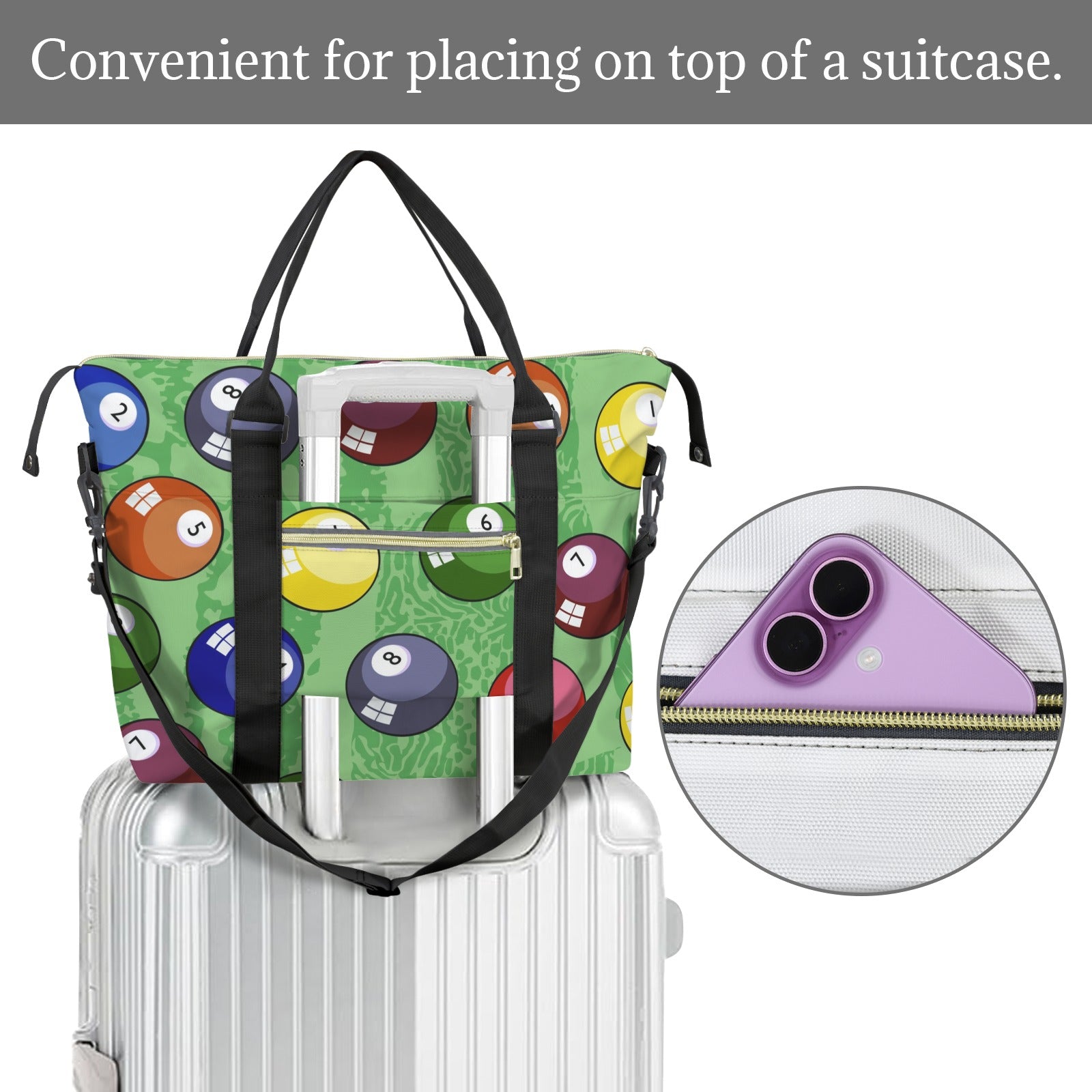 Pool Balls Duffle Bag-Simple (Model 1715) Duffle Bag-Simple (1715)