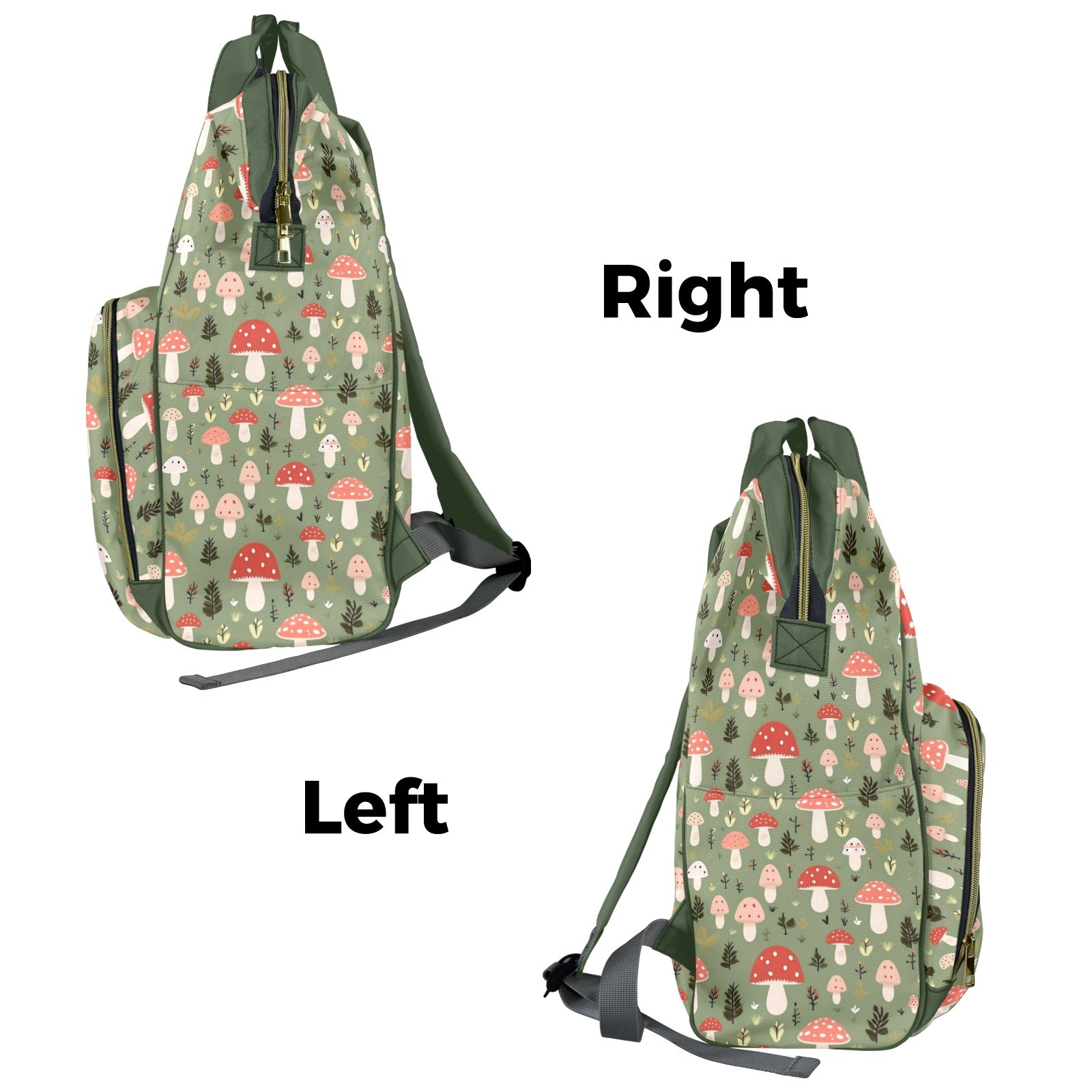 Mushroom Garden - Multi-Function Backpack, Nappy / Diaper Bag